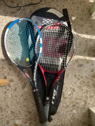 Raquetas de tenis Babolat y Wilson