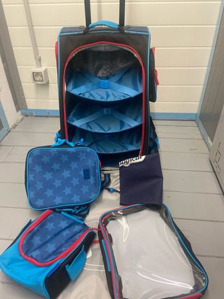 Maleta trolley infantil azul y roja