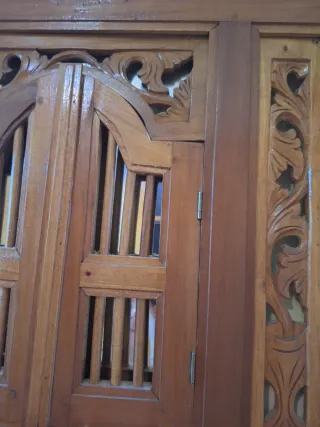 Espejo Madera Tallado Ventana