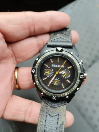 Reloj Sector Cronógrafo Negro Verde Militar