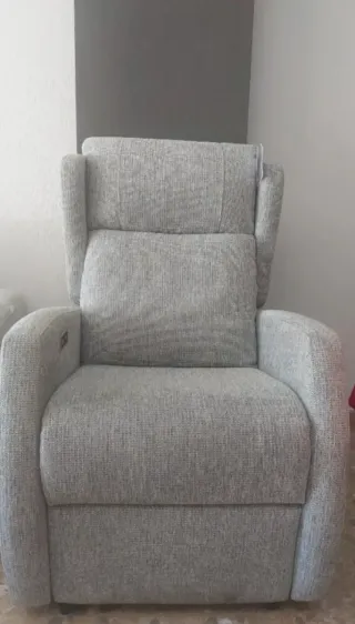 Sillón reclinable de tela