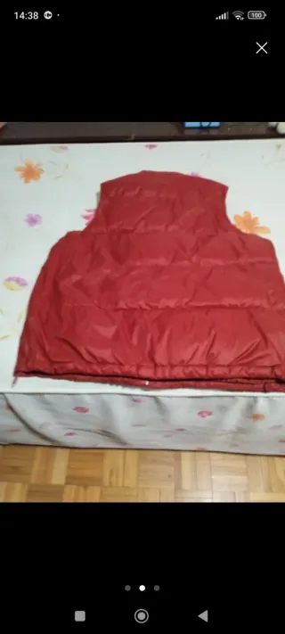 Chaleco acolchado mujer rojo