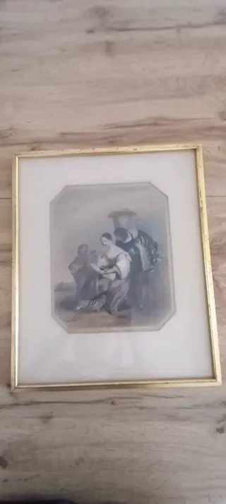 Coppia di quadri classici in oro