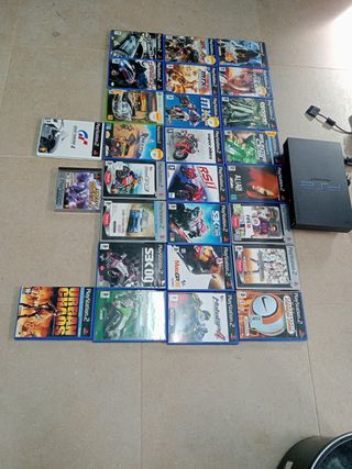 Consola PlayStation 2 Negra + Juegos