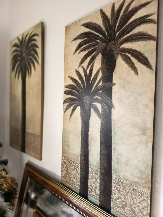 Cuadro de palmeras set de 3