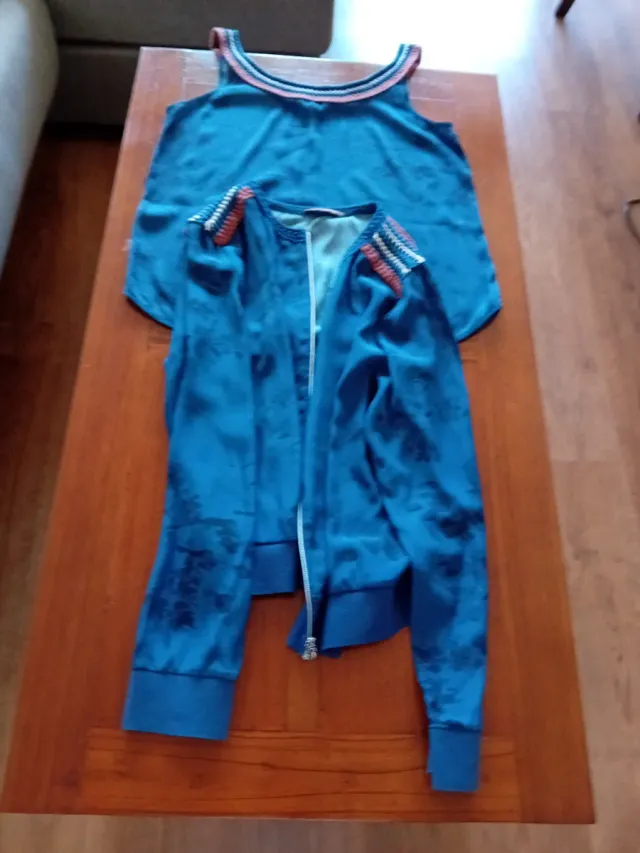 Conjunto Camisa y Chaqueta Azul