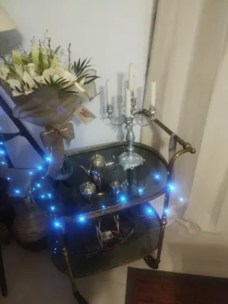 Camarera antigua con ruedas