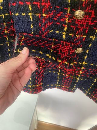 Chaqueta cuadros azul y roja