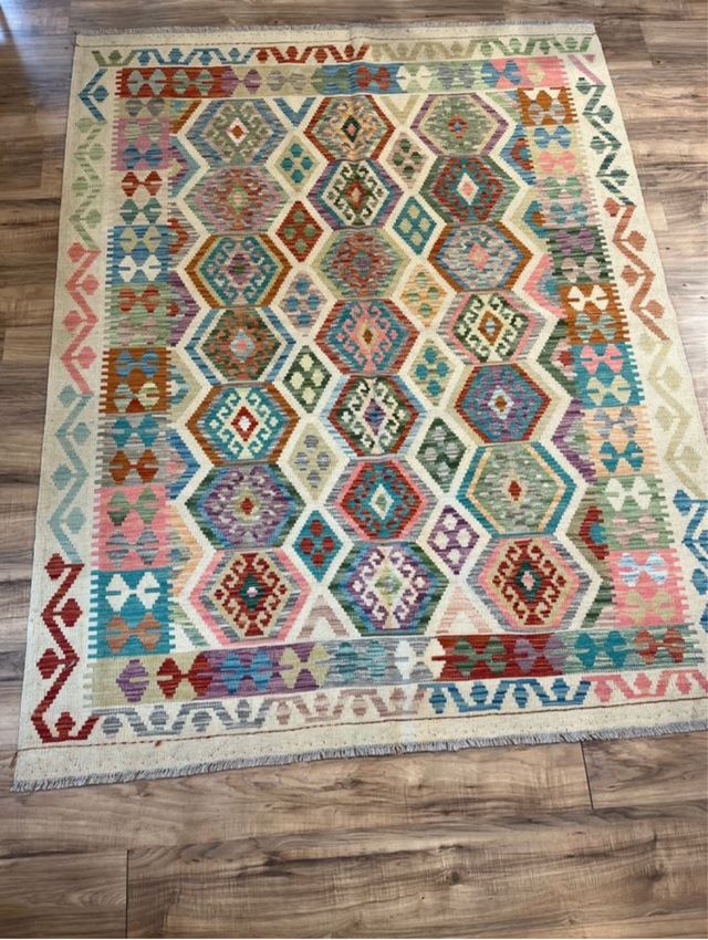 Alfombra Kilim Lana Multicolor