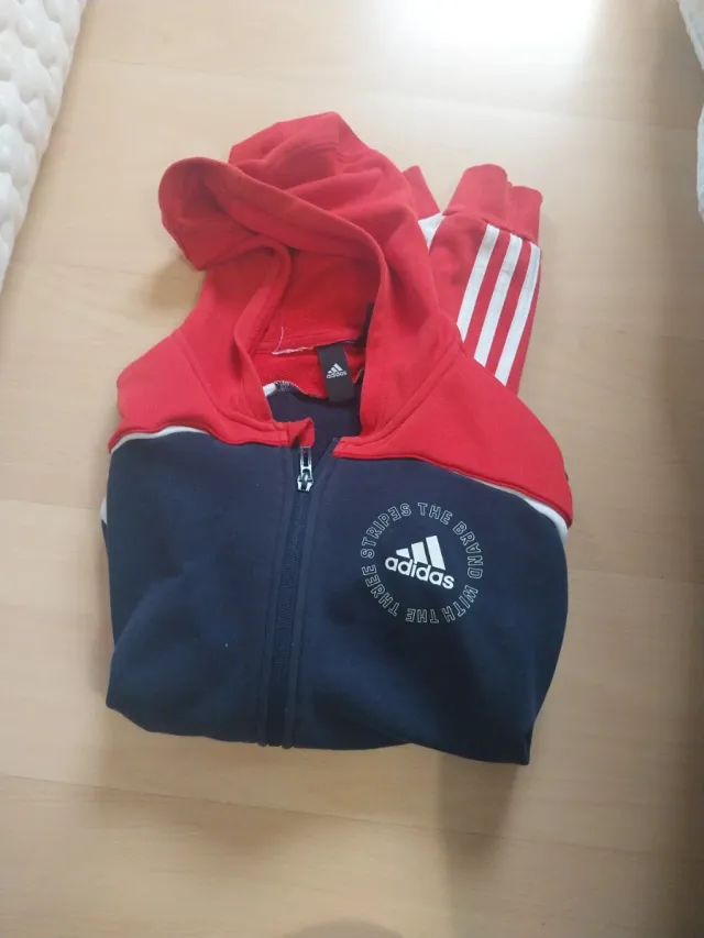 Sudadera Adidas Roja y Azul con Cremallera