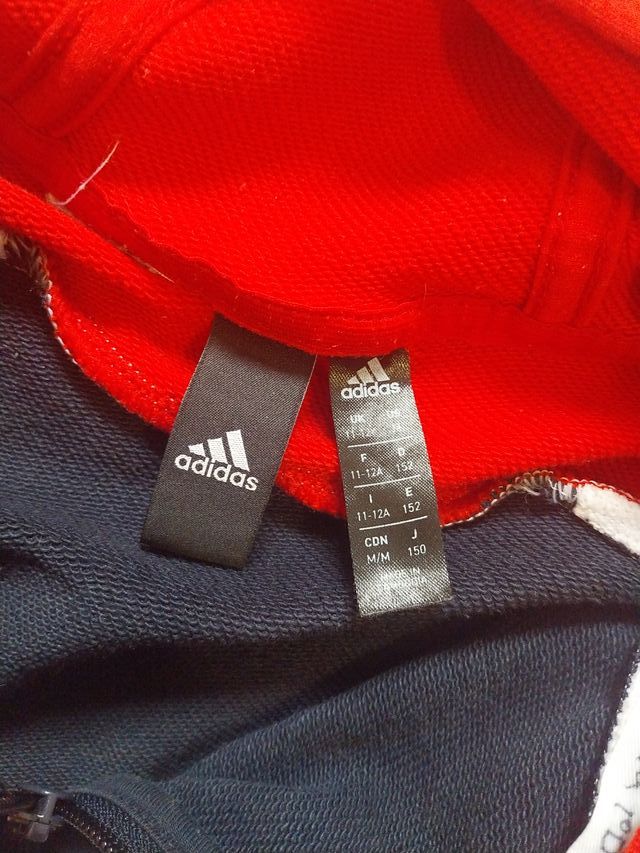 Sudadera Adidas Roja y Azul con Cremallera