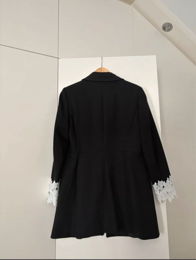 Abrigo Zara Negro Mujer
