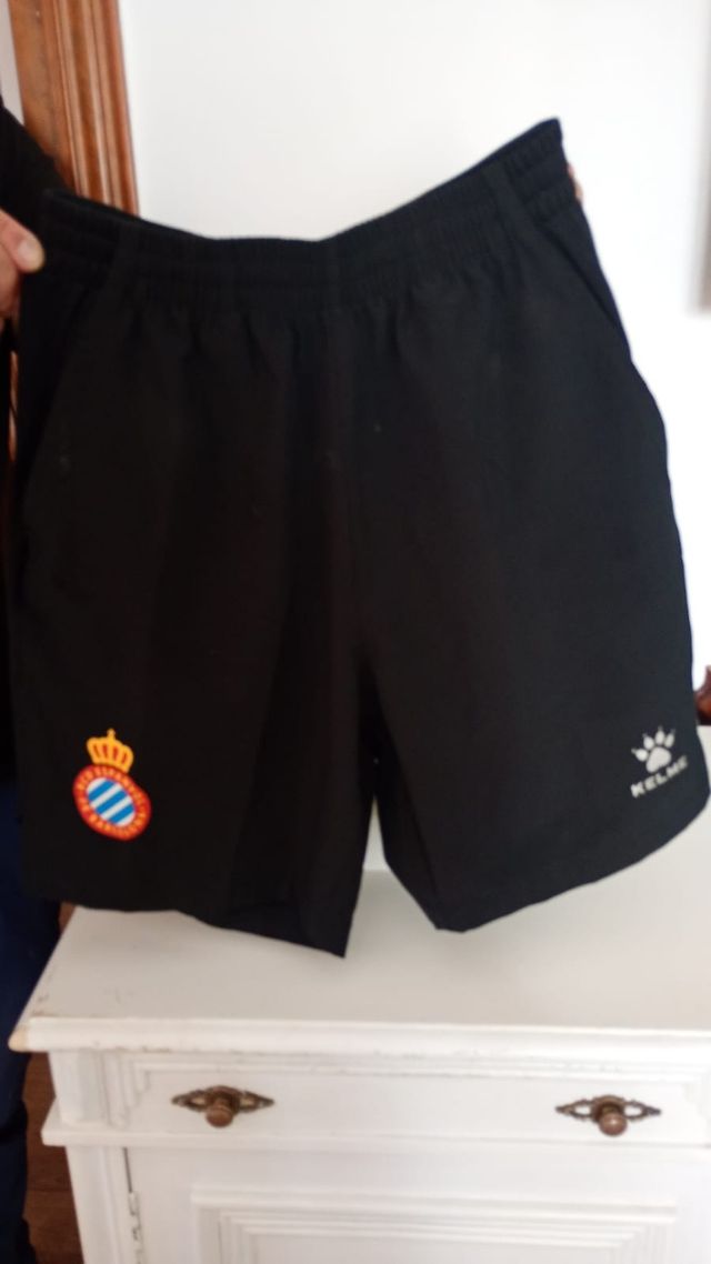 Pantalón corto fútbol RCD Espanyol Kelme negro