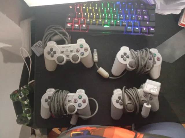 4 Mandos PS1 Sony Grises