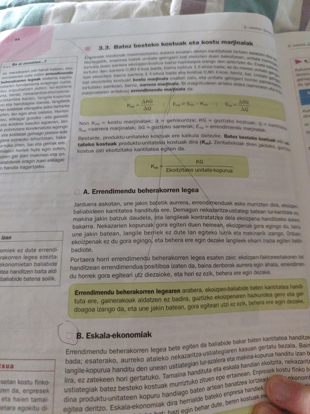 Ekonomia 1. Batxilergoa - Euskadi