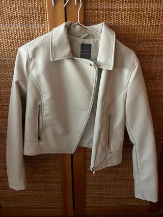 Chaqueta Biker Beige