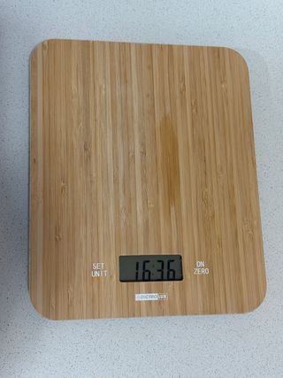 Báscula de cocina de bambú