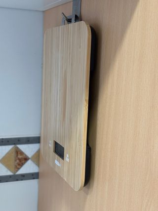 Báscula de cocina de bambú