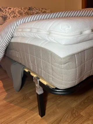 Cama + colchon + colchoncillo matrimonial