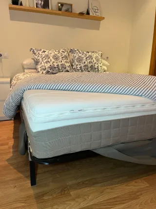 Cama + colchon + colchoncillo matrimonial