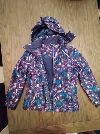 Chaqueta Crivit esquí niña capucha 8-10 años.