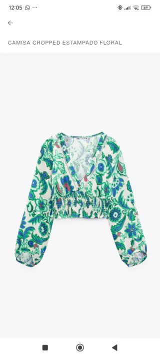Blusa Zara Estampada Floral Talla M
Sin estrenar.