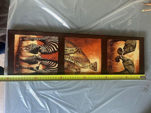 Quadro con disegno di animali africani