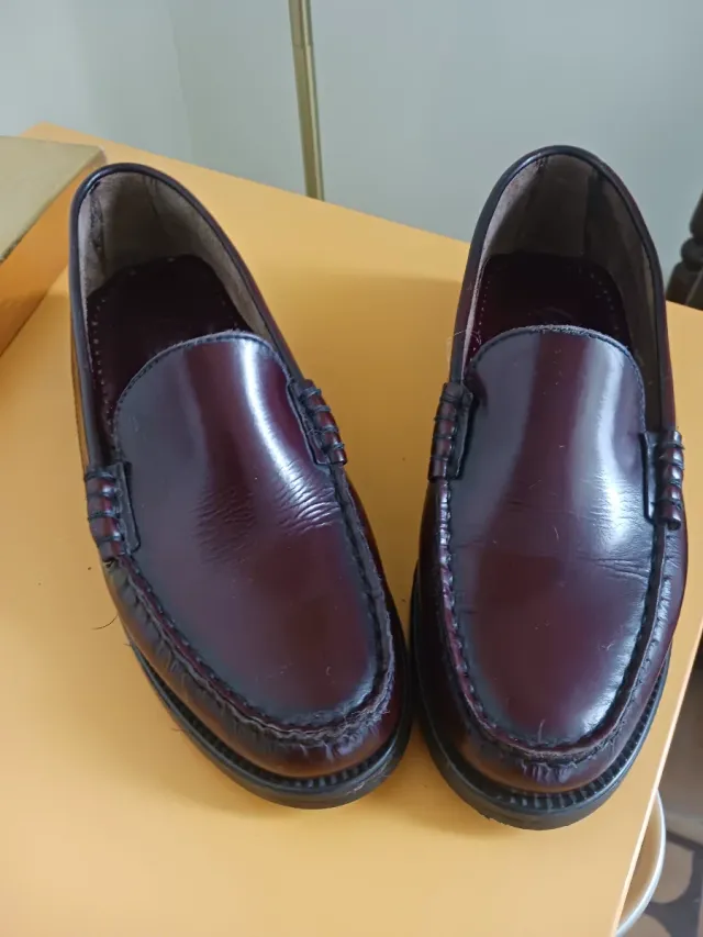 Mocassini donna color borgogna