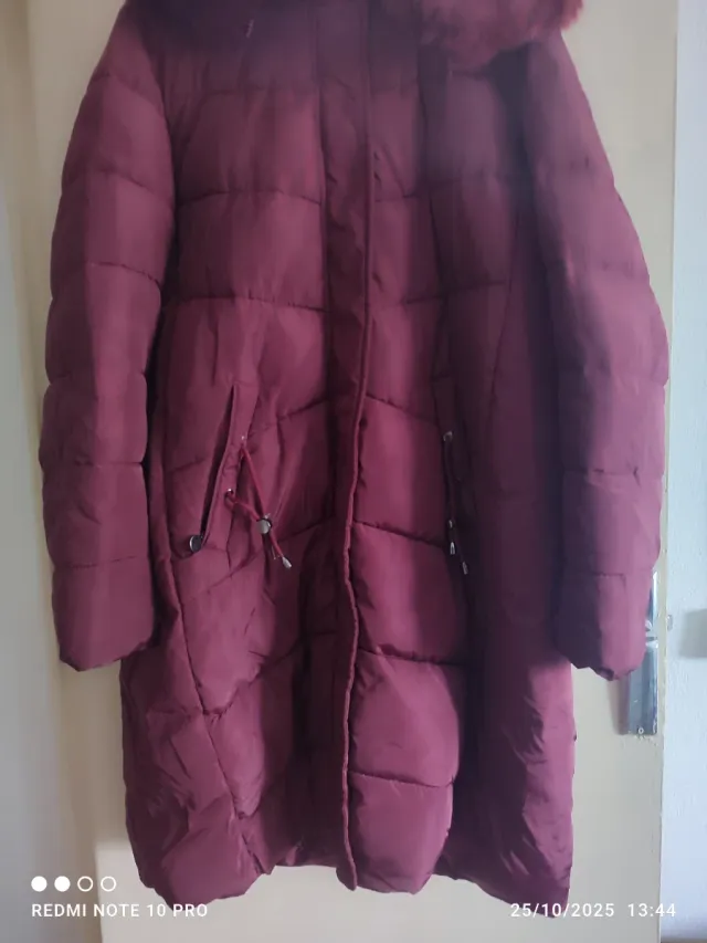 Abrigo largo acolchado mujer