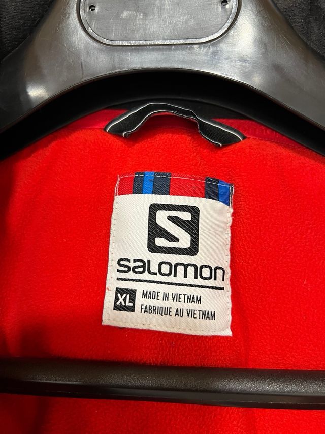 Chaqueta de Ski Salomon Azul y Roja