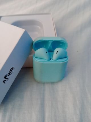 Apods Auriculares Inalámbricos Azul y Blancos
