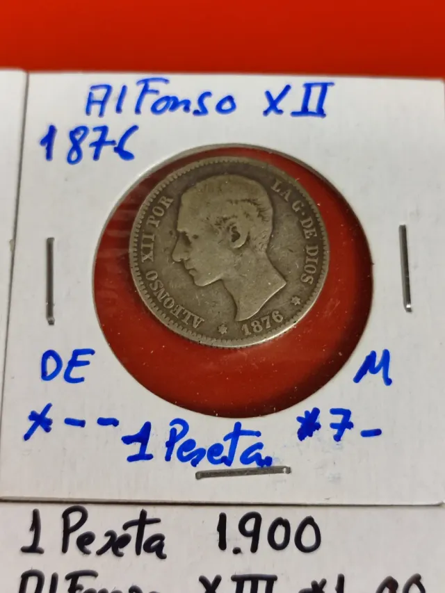 Lote 4 Monedas Plata Borbones Alfonso XII XIII