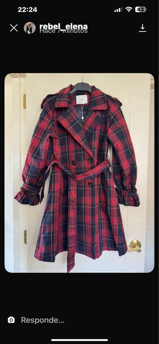 Gabardina de cuadros