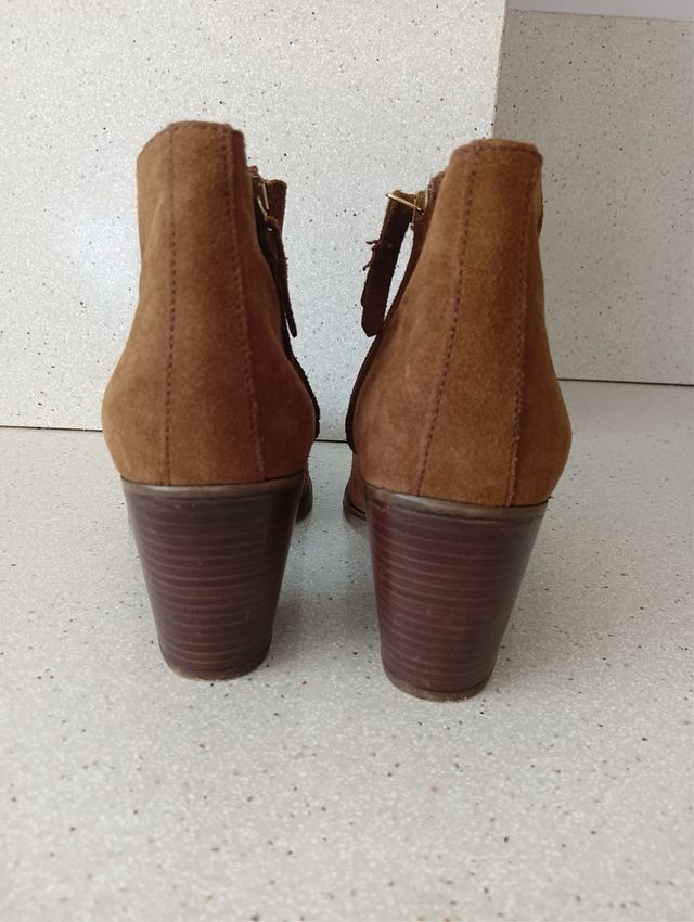 Botines Massimo Dutti Ante Marrón