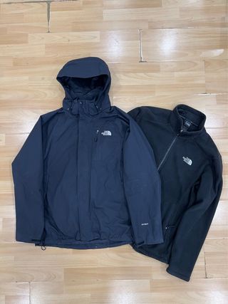 Chaqueta The North Face Doble Negra Talla L