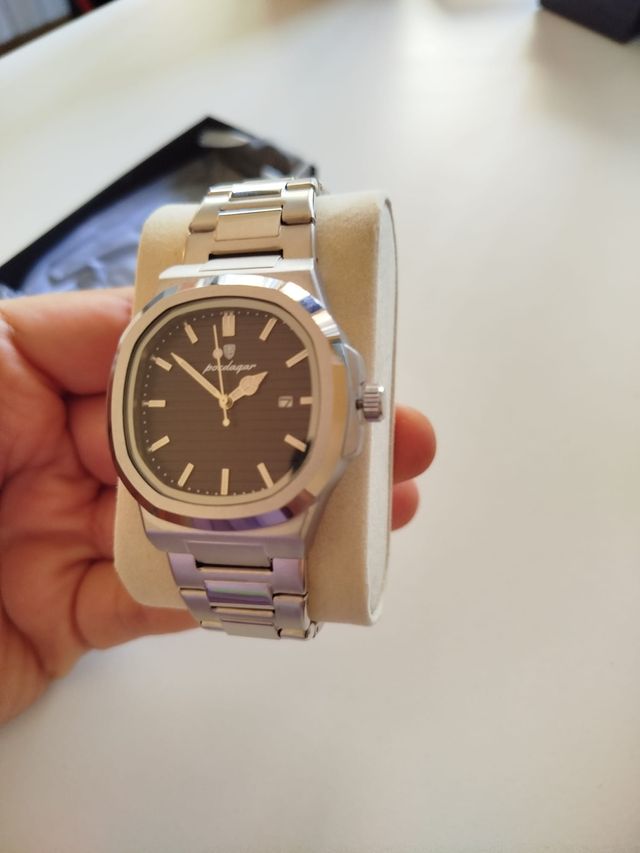 Reloj Poedagar Acero Inoxidable Estilo Nautilus
