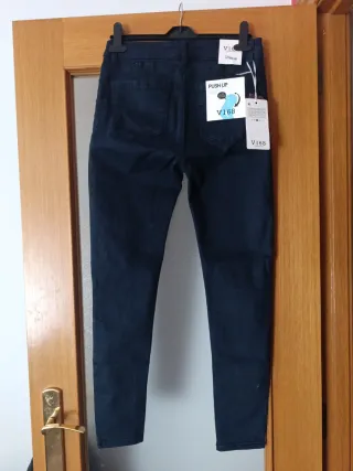 Pantalón vaquero azul marino skinny t.38