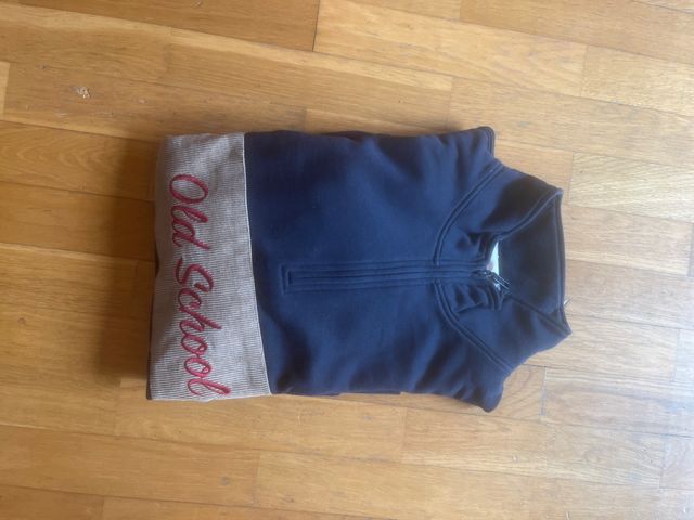 Sudadera Old School Azul Marino Talla 