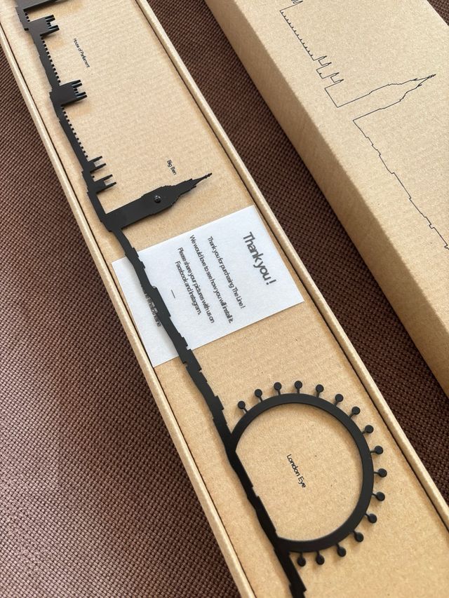 Silhouette Londra Ferro Big Ben London Eye