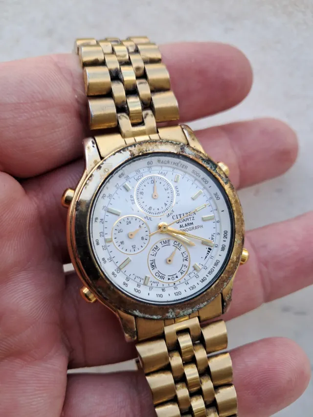 Orologio Cronografo Quarzo Citizen Alarm Anni 80