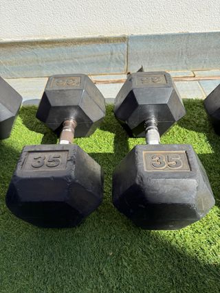 Par Mancuernas Hexagonales 35kg
