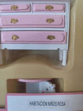 Muebles Casa Muñecas 1:12 Habitación Rosa