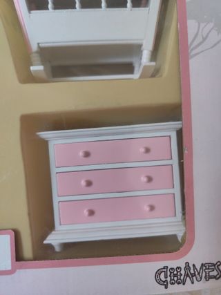 Muebles Casa Muñecas 1:12 Habitación Rosa