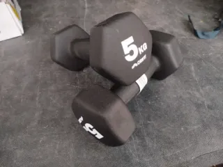Set de 2 mancuernas de 5Kg NUEVAS