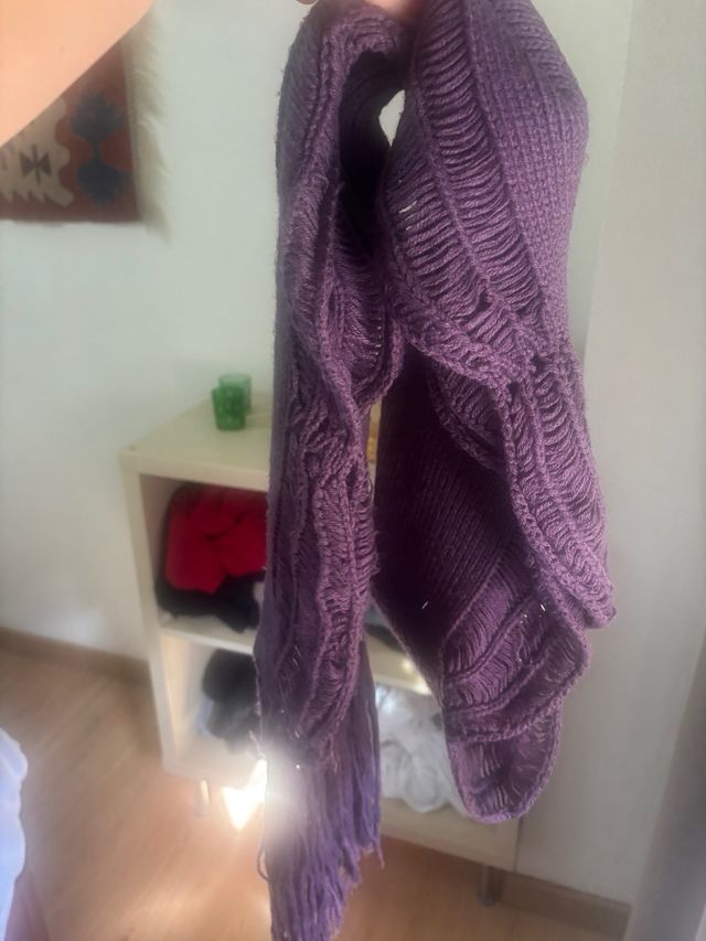 Bufanda Adolfo Dominguez Morada Lana