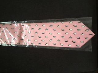 Corbata de seda natural con pingüinos