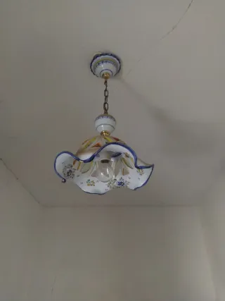 Lámpara cerámica antigua colgante