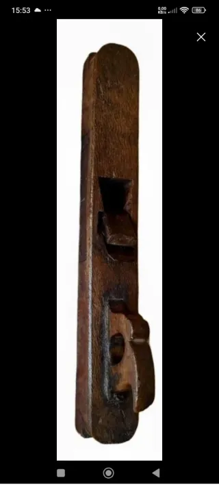 Garlopa de madera antigua