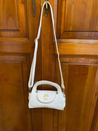 Borsa Telfar vernice bianca