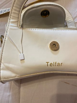 Borsa Telfar vernice bianca